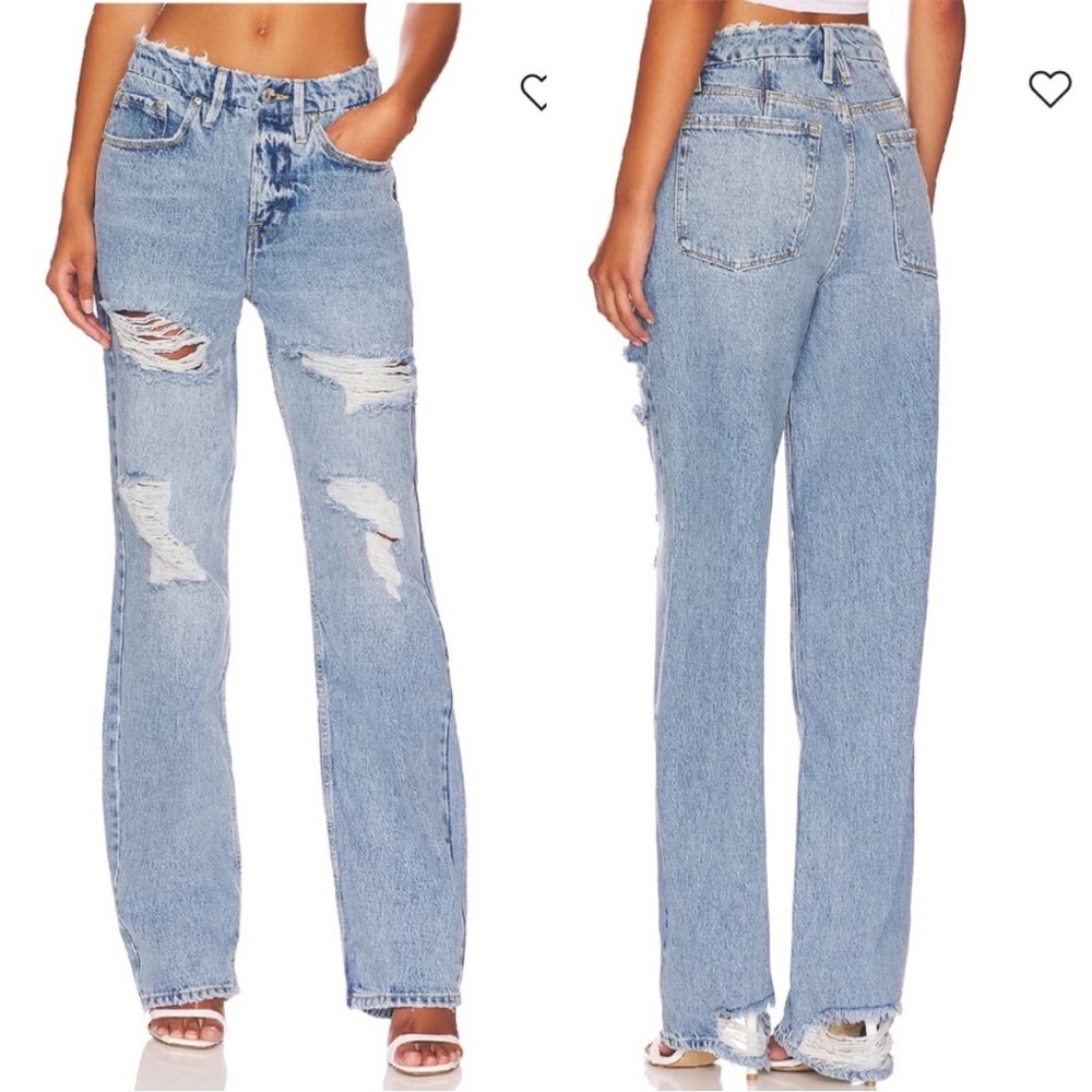Good American 90s relaxed wide leg jeans 6/28